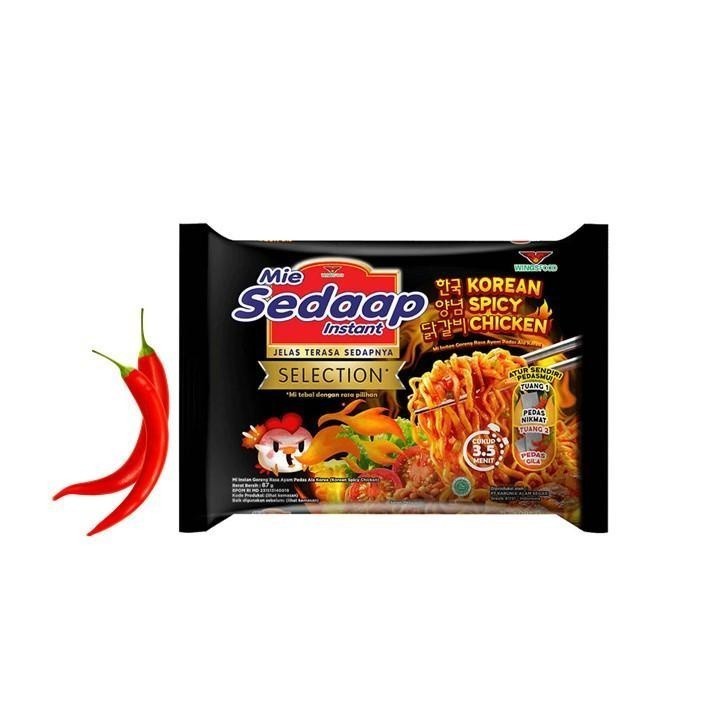 Sedaap Mie Instan Korean Spicy Chicken Bag 87 gr x5 - Gambar 2