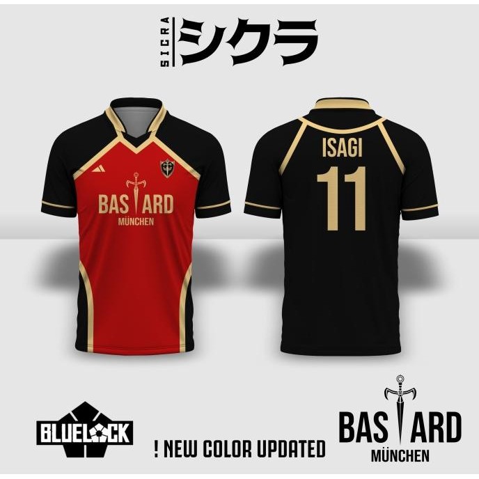JERSEY ANIME BLUE LOCK BASTARD MUNCHEN COSPLAY BOLA MANGA