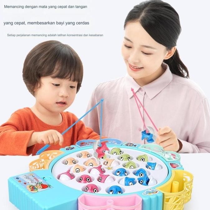 ori - mainan edukasi anak bayi pancing ikan magnet besar fishing pancingan