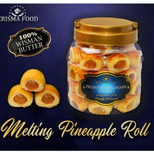 

Kue Nastar Klasik - Kue kering Melting Pineapple Roll Krisma Food net320 gr - Nastar Gulung Nastar Halal Nastar wisman halal