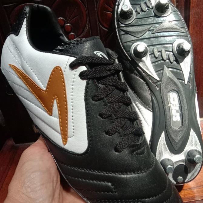SEPATU SEPAK BOLA SPECS TERBARU PUL 6 BAUT 100% KULIT SAPI