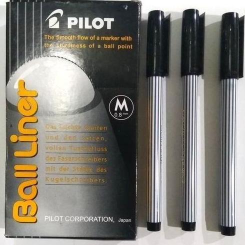 

BEBAS ONGKIR - Pulpen Pilot Balliner / Ballpoint Ball Liner 0.8 mm (1pak isi 12pcs)