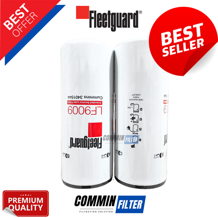 LF-9009 OIL LUBE FILTER FLEETGUARD LF 9009 LF9009