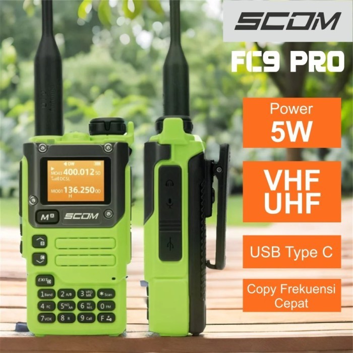 ht scom fc9 pro handy talky vhf uhf