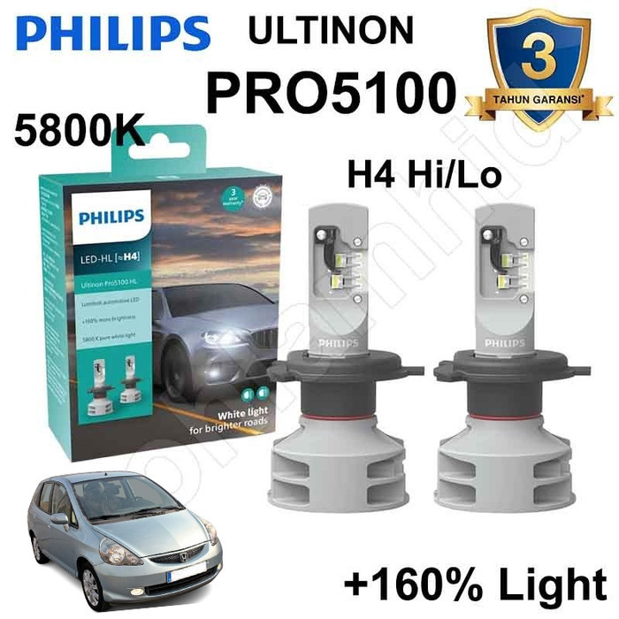 Lampu LED JAZZ Philips Ultinon PRO5100 5800K Bohlam LED Mobil