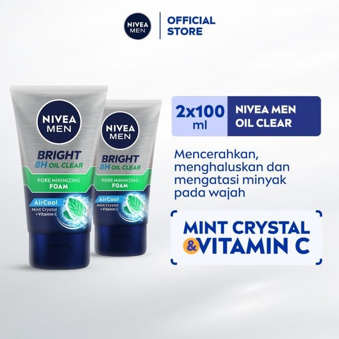 

TERSEDIA NIVEA MEN BRIGHT OIL CLEAR FOAM 100ML - TWIN PACK