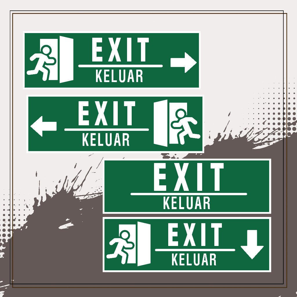 

Stiker Jalur Evakuasi Exit Sign multi Sticker