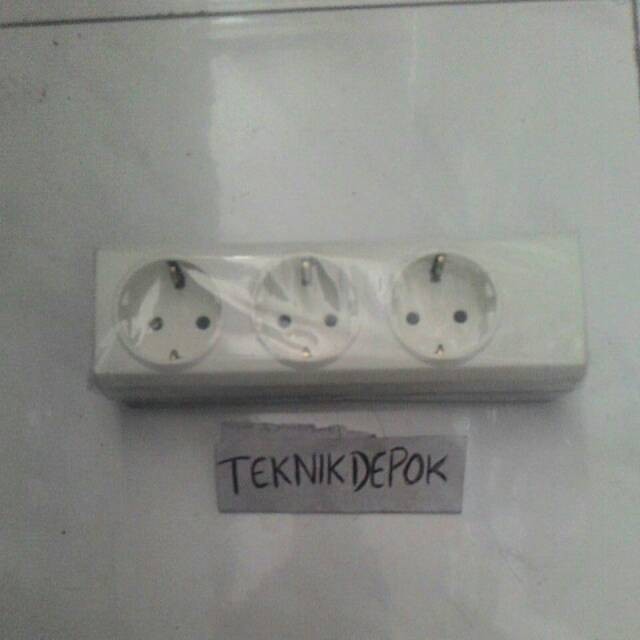 Stop kontak 3 lubang colokan listrik colokan lampu broco DSIKON7