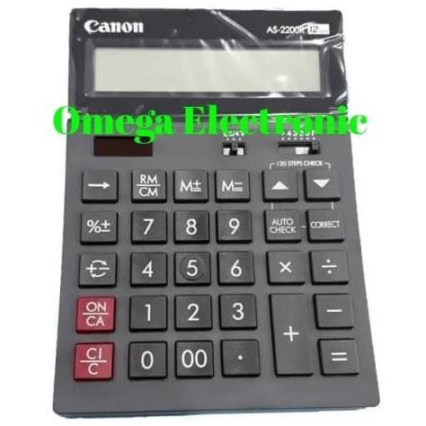 

TERLARIS - Canon AS 2200R - Calculator Check & Correct Desktop Kalkulator Meja Kantor 12 Digits AS 2200R AS 2200 R
