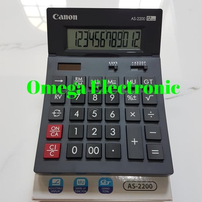 

BEBAS ONGKIR - Canon AS-2200 - Calculator Desktop Kalkulator Meja Kantor 12 Digits