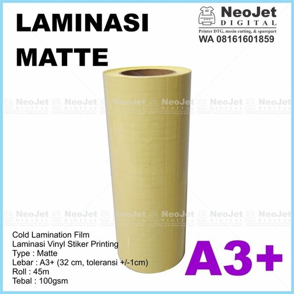 

Terlaris Laminasi Dingin Doff Mate Buram Ukuran A3 Roll 32 Cm X 50 Yard Murah New