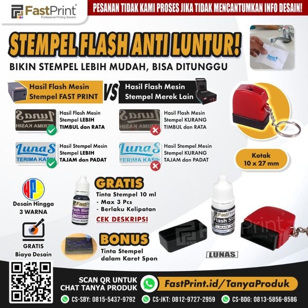 

Terlaris Jasa Buat Stempel Flash Warna Murah Cepat Gratis Desain Persegi Panjang New