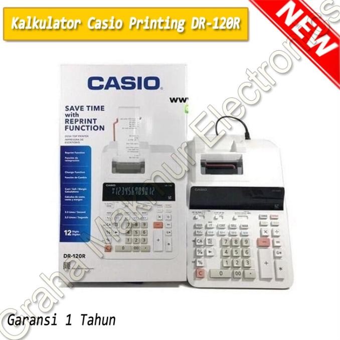 

Kalkulator Casio Printing DR-120R (Calculator Original Asli DR 120 R)