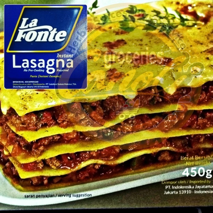 

Lafonte Instan Lasagna 450gr TERPERCAYA