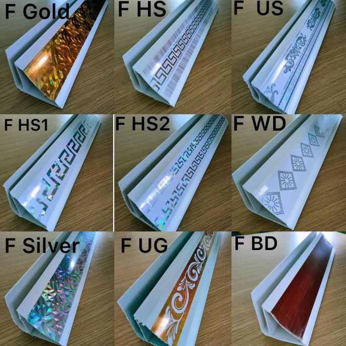 LIST PINGGIR PLAFON PVC 6CM MOTIF