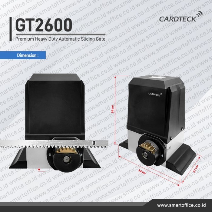 2600Kg Heavy Duty Industrial Ac Motor Sliding Gate Cardteck Gt2600 Terlaris