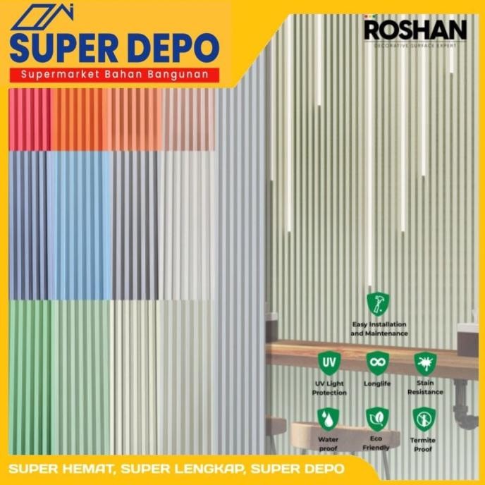 ROSHAN WPC WALL PANEL FLUTED 290 x 14,8 CM - 148 FLUTED