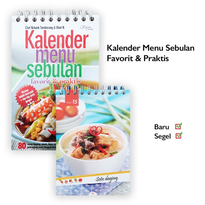

PROMO! Buku Resep Masak 1 Bulan : Kalender Menu Sebulan Favorit & Dan Praktis