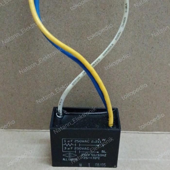 6158 kapasitor kipas angin ceiling plafon 3 kabel 1uf 3uf 1 + 3 uf Import Premium
