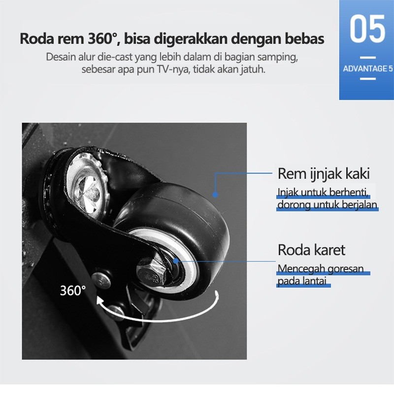 Bracket Tv Standing Untuk Tv 32"-85inch /Bracket Standing Roda Led Tv/Bracket Tv Standing 32-85 Inch