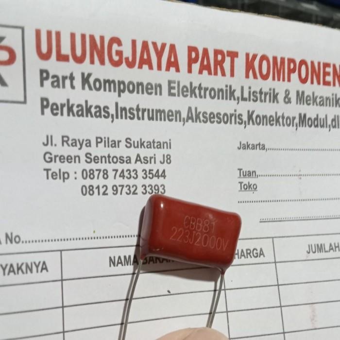 kapasitor milar 223J 2000V CBB81 223j 2kv Import Premium