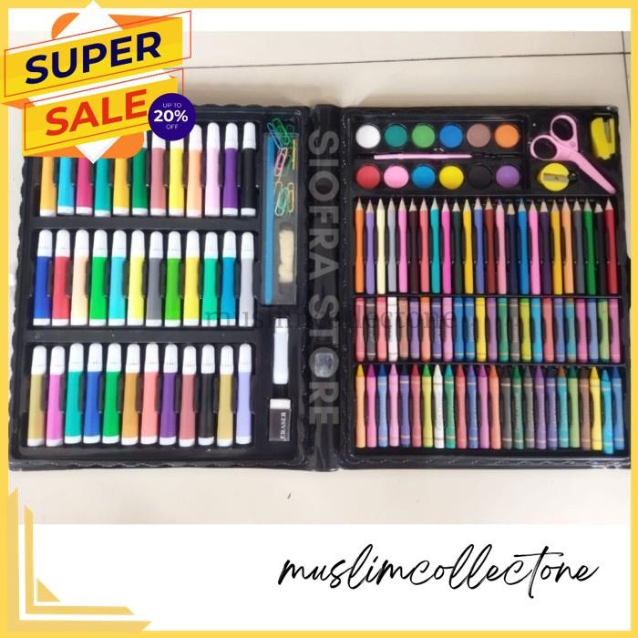 CRAYON/PENSIL MEWARNAI 1 SET 150PCS PAKET LENGKAP TERMURAH  PRODUK TERBAIK