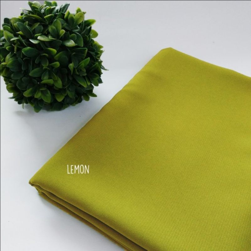 jilbab/hijab segi empat polos wolfis warna lemon