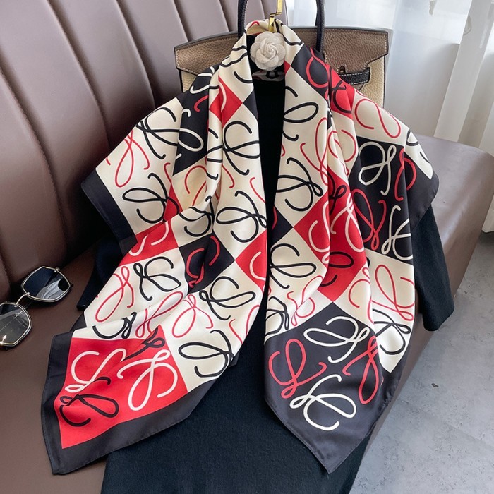 Scarf Leher 90X90 Cm / Syal Cewek / Scarf Pramugari / Syal Blouse Kantoran / Scarf Spring Autumn