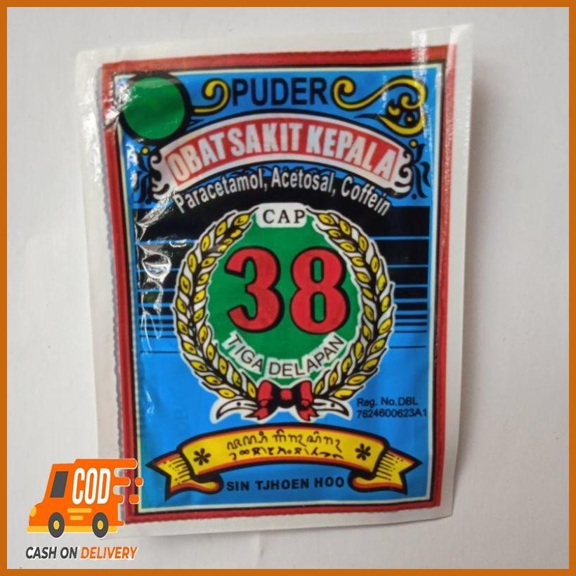 Flash Sale Puder Cap 38 Obat Sakit Kepala/ Paracetamol, Acetosal, Coffein Grosir