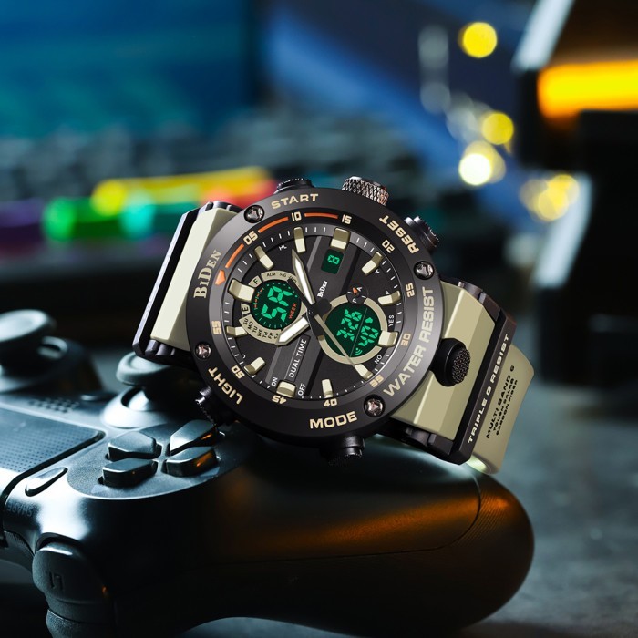 Biden Jam Tangan Pria Digital&Analog Original Olahraga Multifungsi Jam