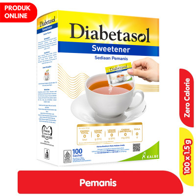 

Diabetasol Pemanis Nol Kalori 100 sachet