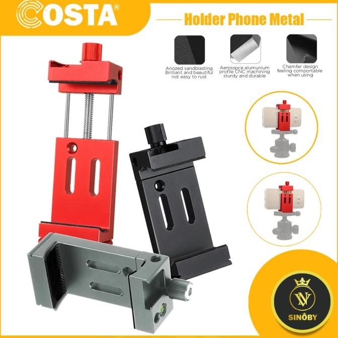 COSTA PH-10 CNC Metal Phone Holder With Cold Shoe/Waterpass