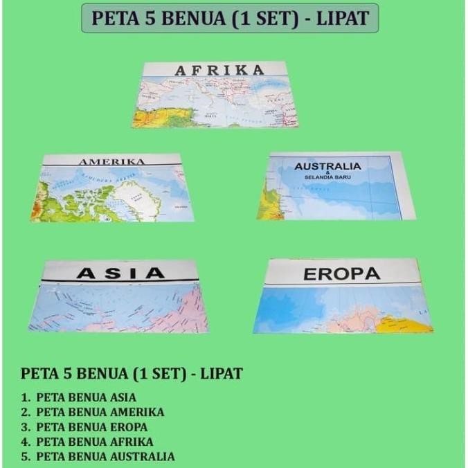 

PETA 5 BENUA - LIPAT (1 SET = 5 BUAH PETA)