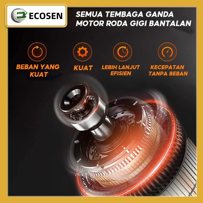 ECOSEN Bor Tanpa Kabel 198V Mesin Bor Mesin Bor Listrik Mesin Bor Baterai Set Bor Listrik Mesin Bor