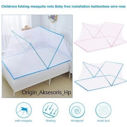 KELAMBU TENDA LIPAT SQUARE PERSEGI 160X190 KAMAR TIDUR ANTI NYAMUK LALAT PORTABLE PREMIUM KELAMBU LI