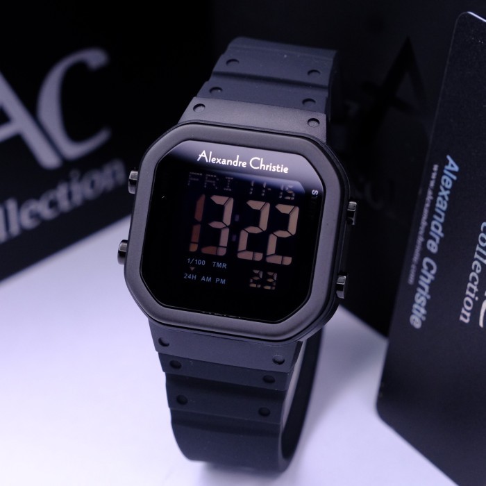 Alexandre Christie Ac 9347 Full Black Wanita. Asli