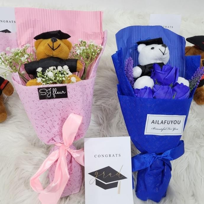 

Sale! Boneka Bunga Valentine Wisuda Ulang Tahun Hadiah Buket Box