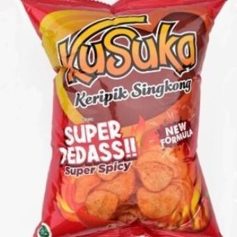 

TERBARU KUSUKA KU SUKA KERIPIK SINGKONG SUPER PEDAS SUPER SPICY 50 GR X 3 !!!!!
