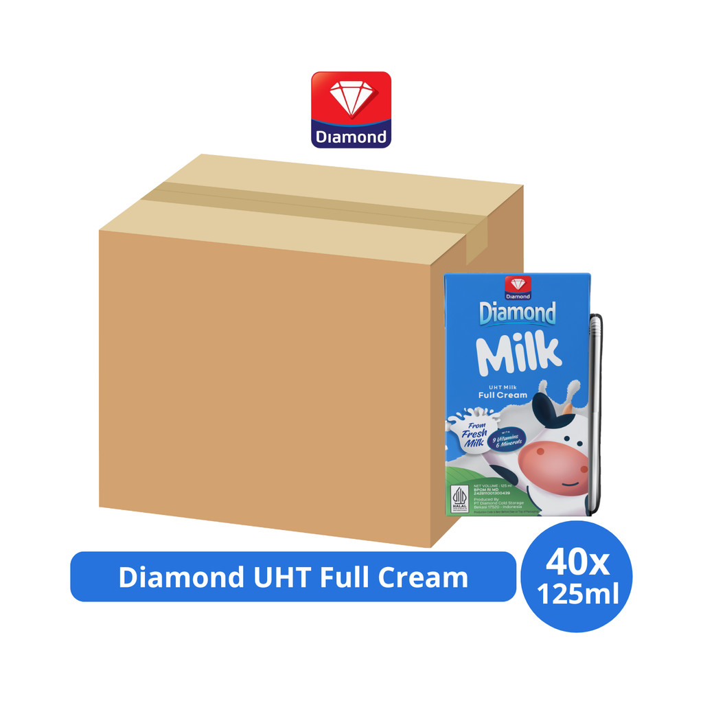 

Diamond Milk Susu UHT Full Cream 125ml x 40 pcs [Karton]