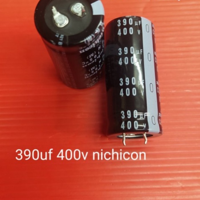 elco elko 390uf 390 uf 400v 400volt 400 volt v nichicon asli