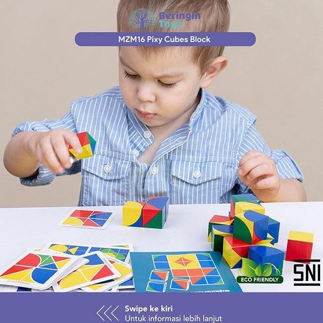 

PIXY CUBES BLOCK WOODEN PUZZLE BALOK KAYU | MAINAN EDUKASI ANAK SIAP KIRIM