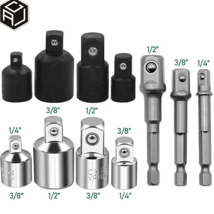 

SOCKET CONVERTER ADAPTER FEMALE TO MALE/ADAPTOR KUNCI SOK SHOCK/ADAPTER KEPALA BOR SOCKET SIAP KIRIM