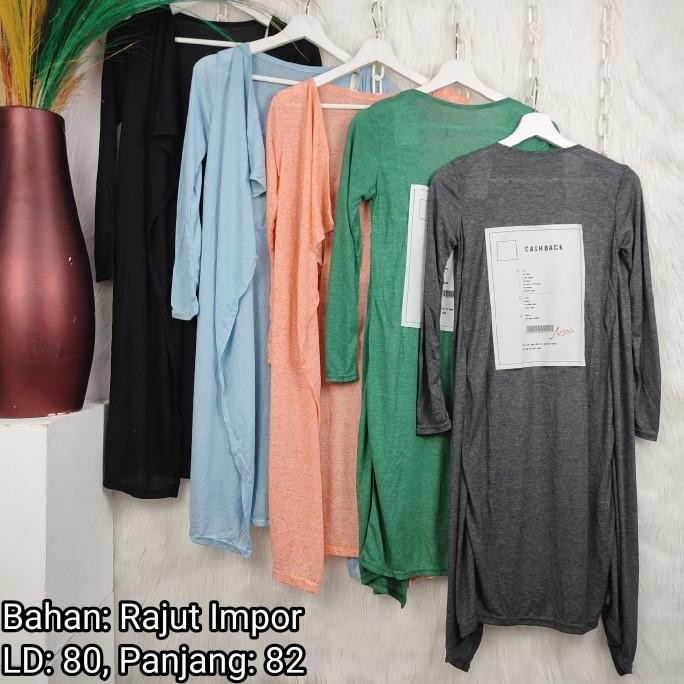 

Sale! Atasan gamis rajut impor motif CASHBACK