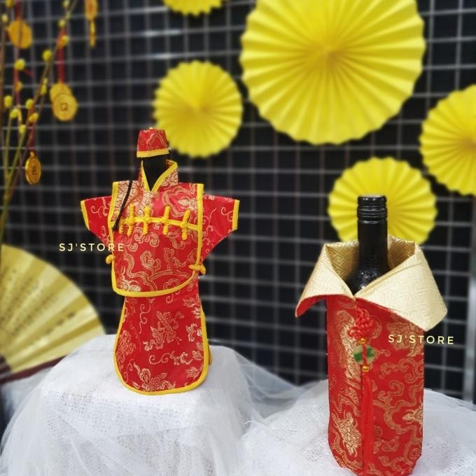 

Sale! Aksesoris dekorasi hiasan imlek botol wine