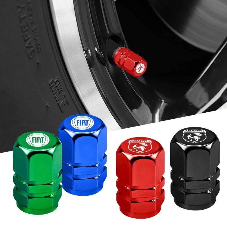 1SET CAR STYLING METAL WHEEL TIRE VALVE CAPS DUST ACCESSORIES FOR FIAT ABARTH 500 TIPO FR PUNTO DUCA