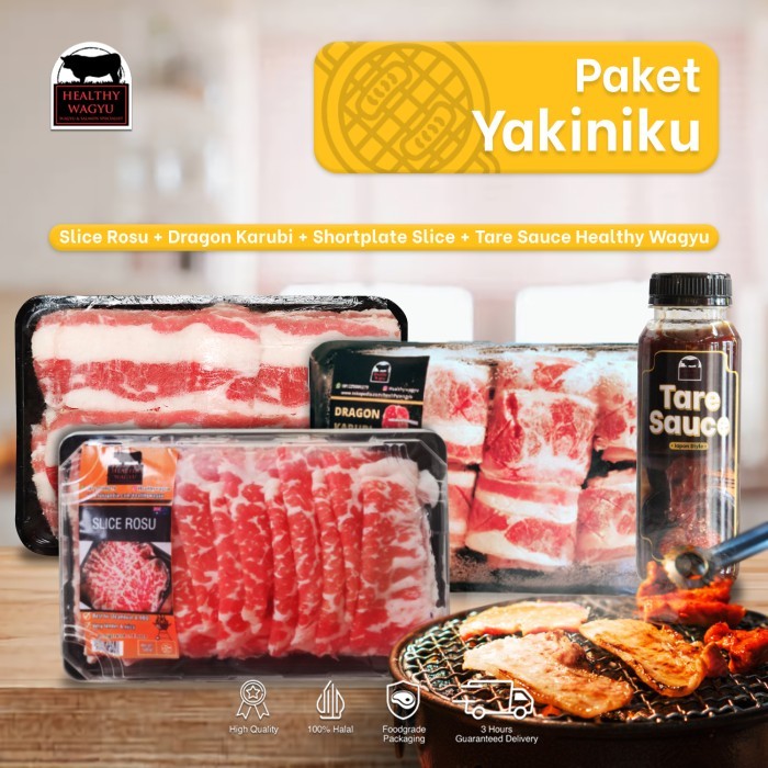 

Paket Yakiniku Grill BBQ Slice Beef dan Saus (Komplit) untuk 4-5 Porsi
