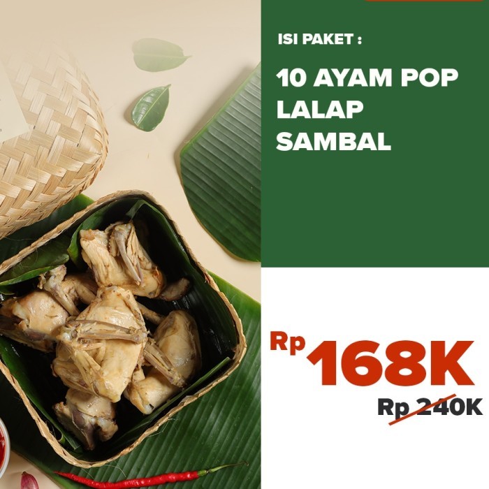 

Hemat Basamo 1 (10 Potong Ayam Pop)