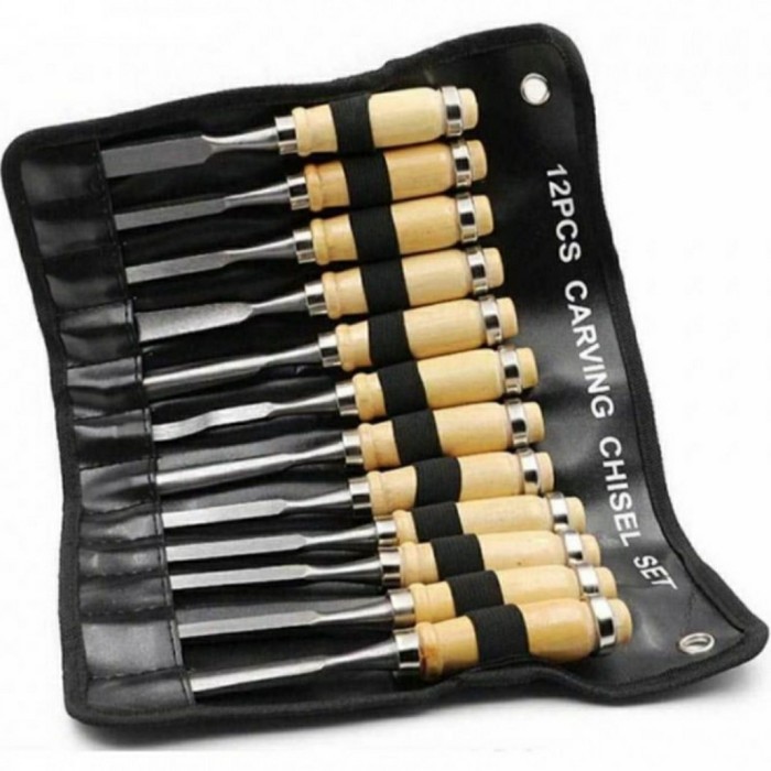 

alat set pisau ukir pahat kayu 12 in 1 carving wood