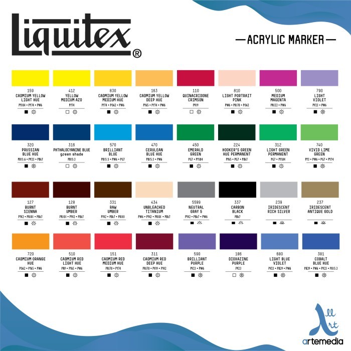 

Cat Akrilik Liquitex Marker Fine Acrylic Color Paint - 01/03