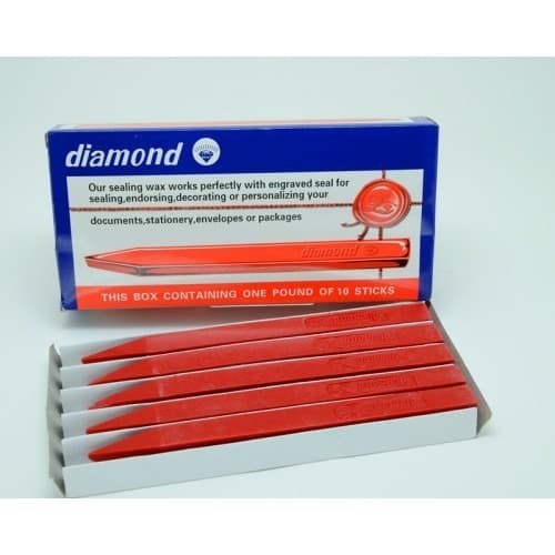 

Diamond Segel Lak Set 10 Batang / Sealing Wax / Siegel Lack Red
